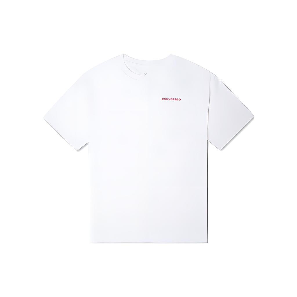 Converse Strawberry Drop Shoulder Sleeve T Shirt Women's White 10023938-A02