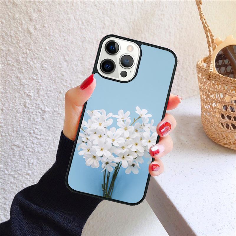 aesthetics flowers soft Phone Case Cover For iPhone 17 Air 16 15 14 12 13 Pro Max Plus coque Shell Fundas