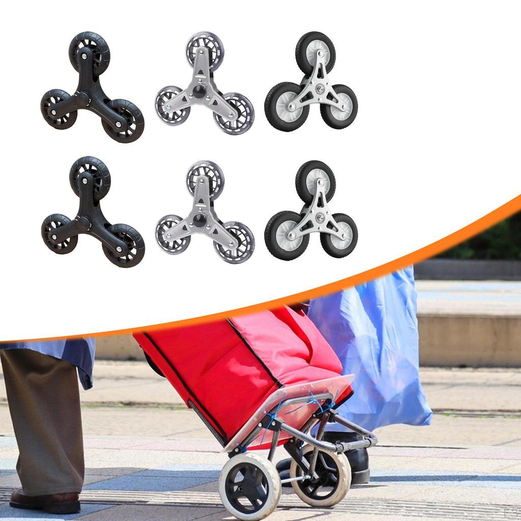 2x Колеса для подъема по лестнице Ролики для тележки для покупок Плавный ход Легкая транспортировка