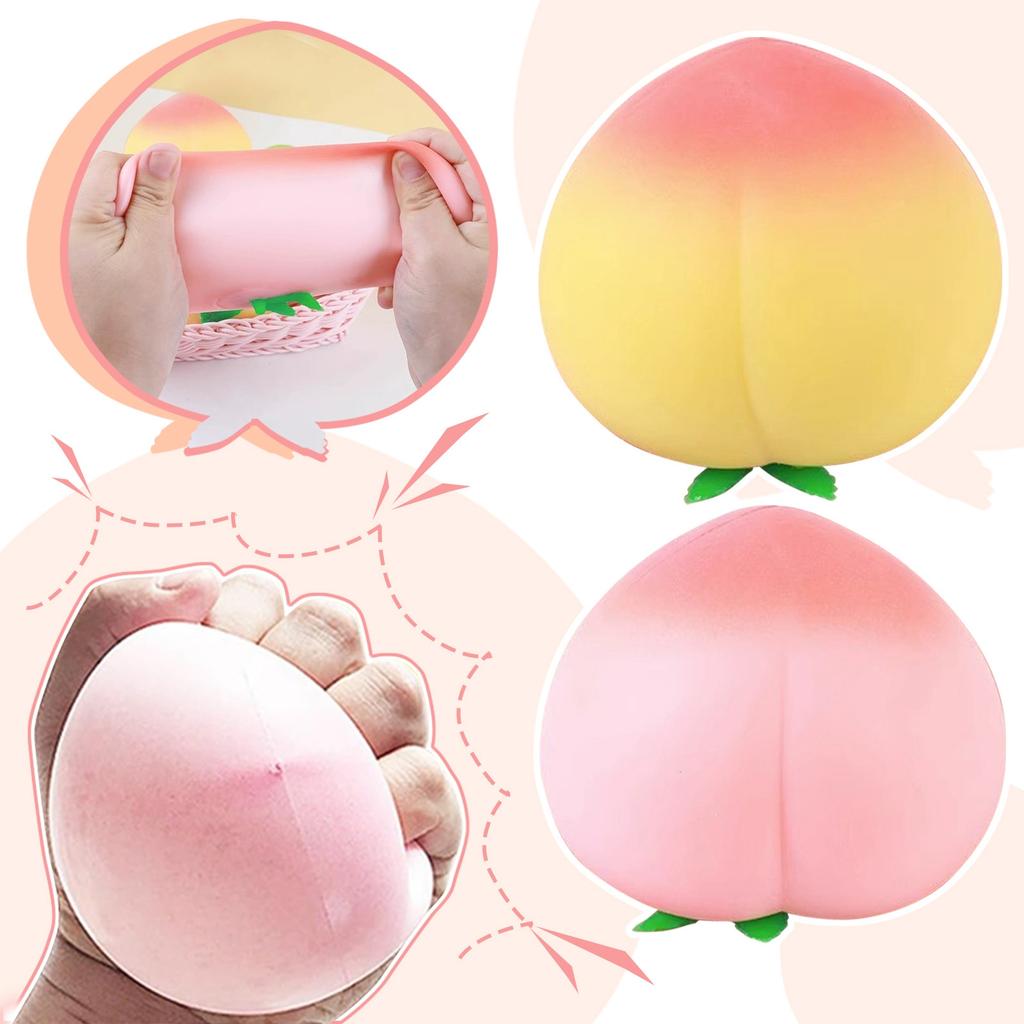 Decompression Simulation Peach Venting Tool - Big Peach Pinch Music Q Soft Slow Decompression And Stress Relief Toy.