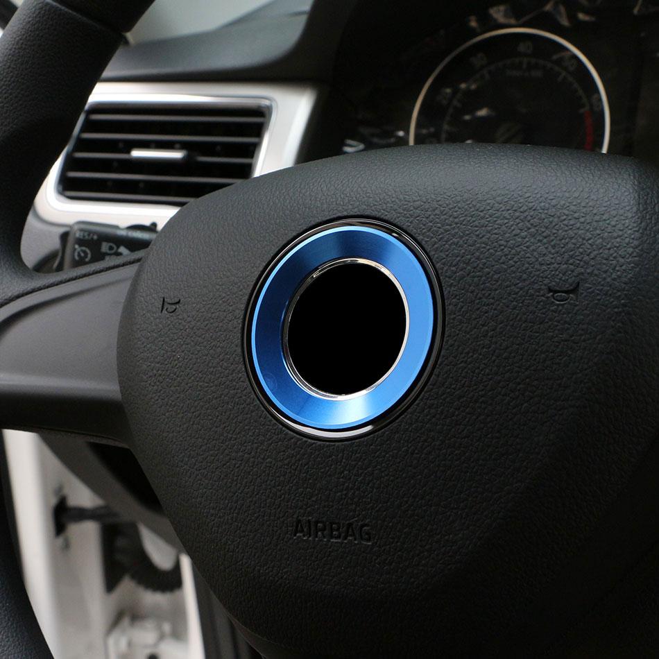 Stainless Steel Car Steering Wheel Panel Logo Cover Frame Trim Sticker for Volkswagen VW Golf 6 7 MK6 MK7 Jetta MK5 Passat B6 B7 Polo Touareg