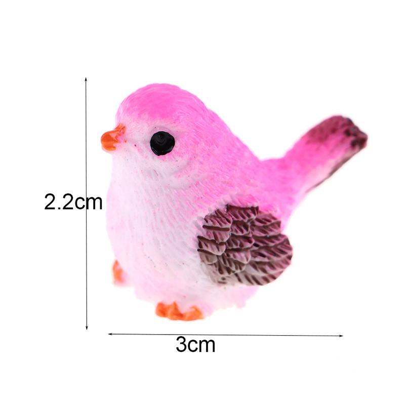 4шт мультфильм красочная летающая птица воробей маленькая статуя миниатюрная фигурка орнамент