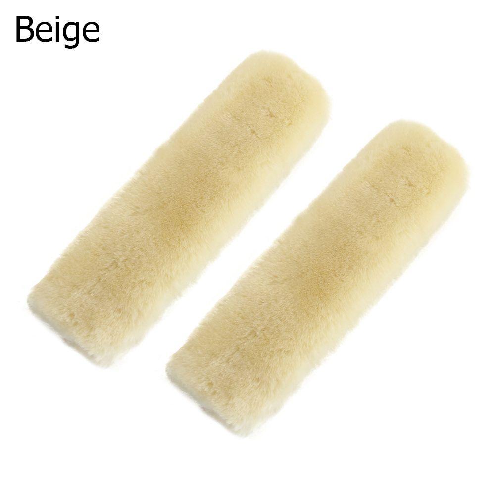 2 Pcs/Set Fashion Soft Auto  Harness Cover Plush Car Seatbelt Shoulder Pad  Seat Belt