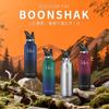BOONSHAK 1 Liter Water Bottle, Carbonated and Sports Drink Compatible, Keeps Drinks Cold, Carbonated, Lightweight, Easy to Clean, Stainless Steel,