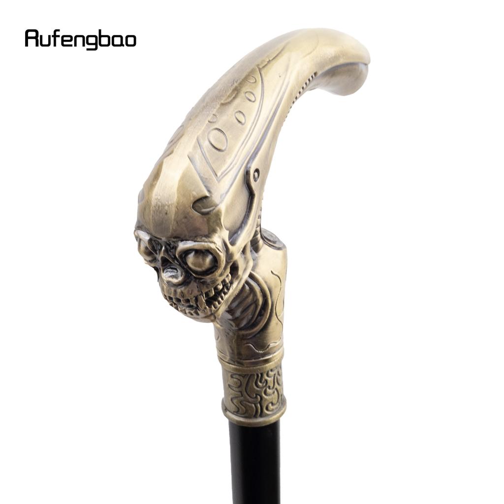 Медная длинная голова череп модная трость декоративная косплей винтажная вечеринка модная трость посох Хэллоуин 92 см