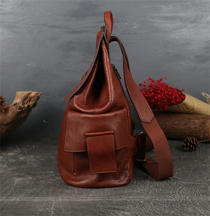 Винтажный дизайн, женский однотонный рюкзак из натуральной кожи, модные брендовые сумки большой вместимости, женские студенческие рюкзаки GZW