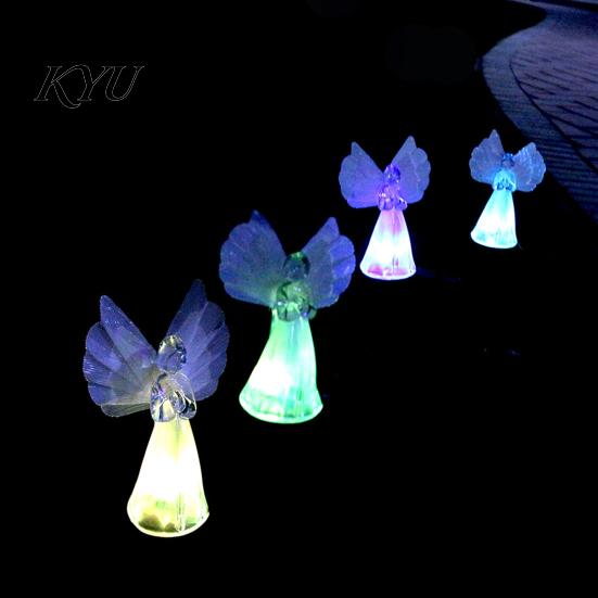 Outdoor Lighting for Lawn Solar Angel Garden Light, LED Yard Stake Waterproof Lights Graveside Memorial Decorative Lamp Cemetery Graveyard Patio