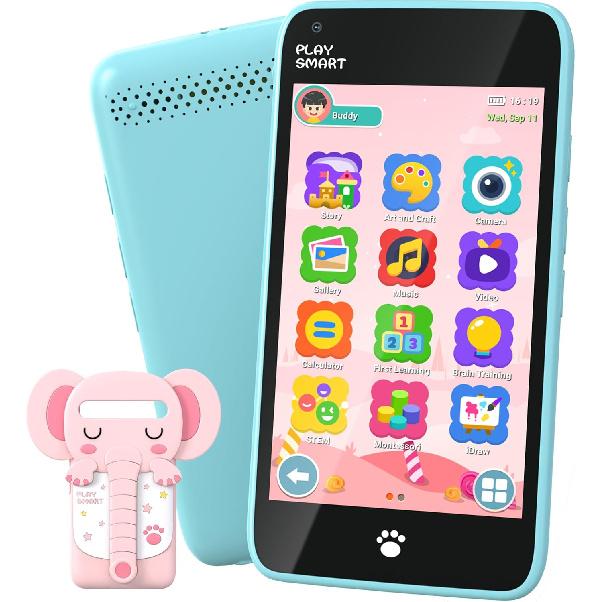 Детский смартфон, 3,97-дюймовый сенсорный экран, смартфон для малышей и детей, подарки на день рождения для девочек 3 4 5 6 7 8 9 10 лет, обучающие игрушки, игровой сотовый телефон