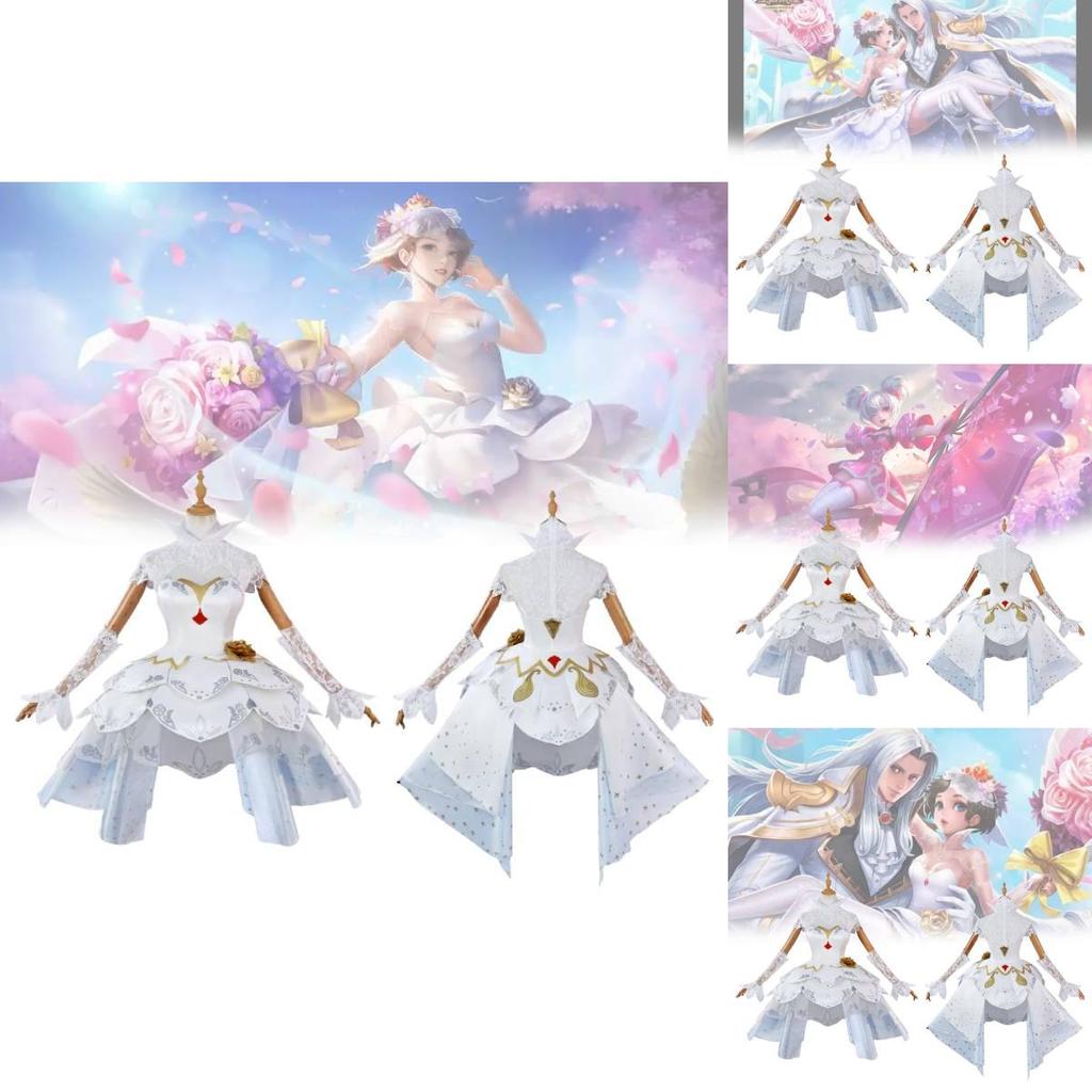 Элегантный и игривый белоснежный костюм для косплея персонажа Сяо Цяо из Honor of Kings