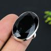 Black Spinel Gemstone Handmade 925 Sterling Silver Jewelry Ring Size 7 y7T73