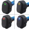 4Pcs 12V 30Amp 30A Car Boat Auto Rocker Switch ON OFF with Dot LED Light Illuminated Red Green Blue Yellow Rocker Switch