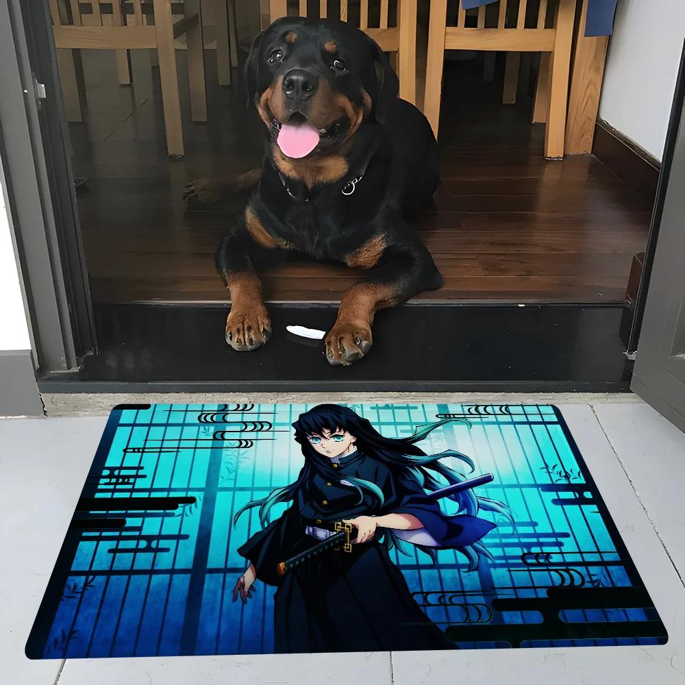 Аниме Муичиро Токито Ковер для прихожей Моющийся Нескользящий Коврик для зоны дивана и кресел в гостиной Кухонный коврик Прикроватный коврик