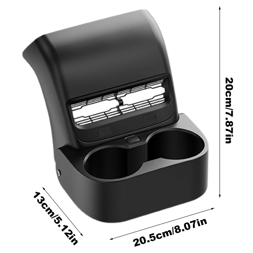 Для Tesla Model 3/Y Заднее сиденье Воздуховод Подстаканник Крышка заднего воздуховода Модель 3 Модель Y Кронштейн для органайзера для напитков Заднее воздуховод