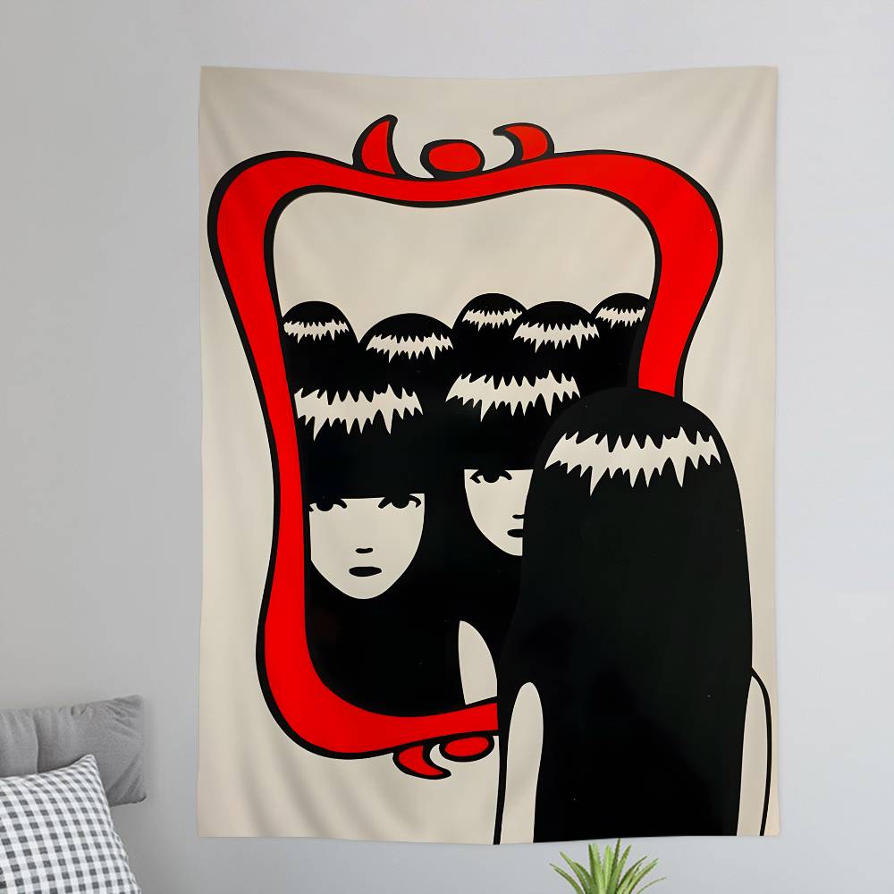 Comics Eemily The Sstrange Cartoon Tapestry Home Decoration hippie bohemian decoration divination Home Decor