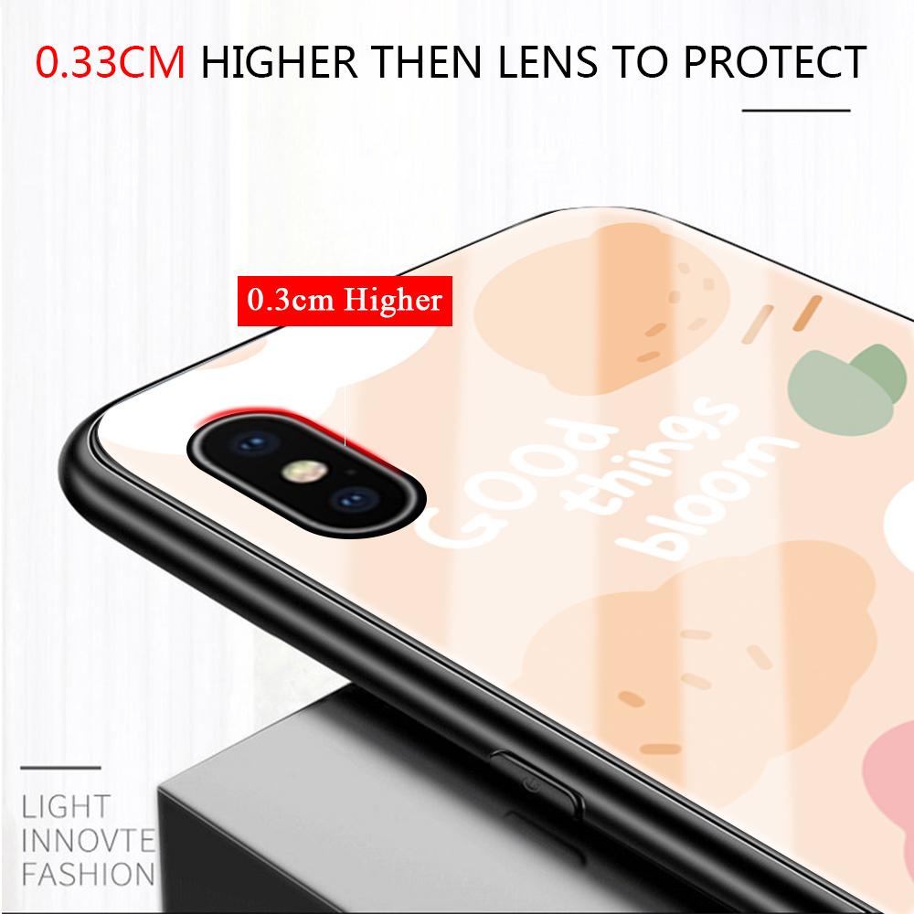 Чехол для телефона из закаленного стекла для iPhone 11 12 13 14 15 16 17 Redmi 10 12 14C Note10 Note14 Xiaomi 11Lite PocoC75 Мягкий край Ударопрочный Гладкий чехол