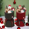 Christmas Teddy Bear Plush Bouquet for Girlfriend, Wife, or Best Friend - Festive Handheld Doll Arrangement