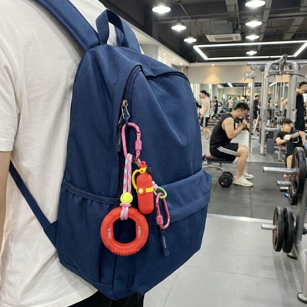 Silicone Diving Oxygen Cylinder Keychain Portable Hand Grip Ring Backpack Charm Students