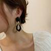 Для женщин висячие серьги в стиле бохо Brincos геометрические модные украшения черные необычные серьги массивные серьги