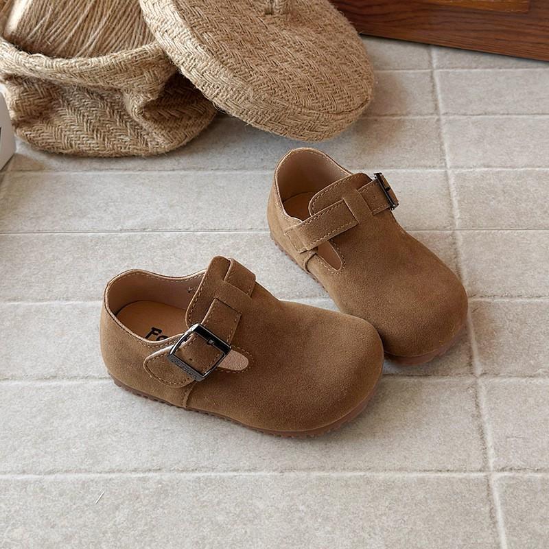Детские ретро-сандалии в стиле Birkenstock, без застежек, 2026, нейтральные тона, мягкая подошва, для малышей, повседневные мокасины