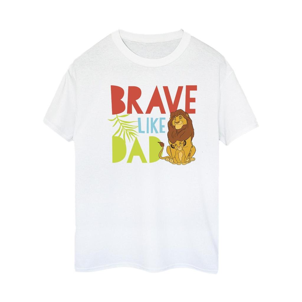 Disney Womens/Ladies The Lion King Brave Like Dad Cotton Boyfriend T-Shirt