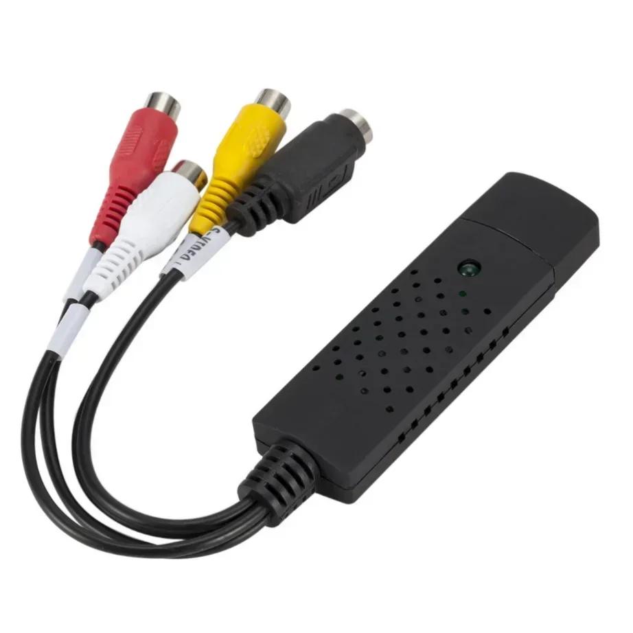 USB 2.0 Конвертер VHS в DVD Преобразователь Аналогового Видео в Цифровой Формат Аудио Видео DVD VHS Запись Захват Карта Качество ПК Адаптер