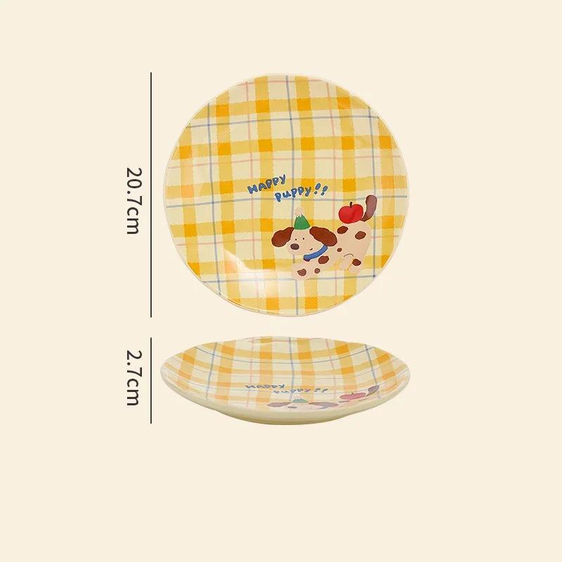 Восхитительные блюда Керамические тарелки Легкая роскошь Ресторан Послеполуденный чай Милые десерты Фруктовая тарелка Изысканная бытовая посуда