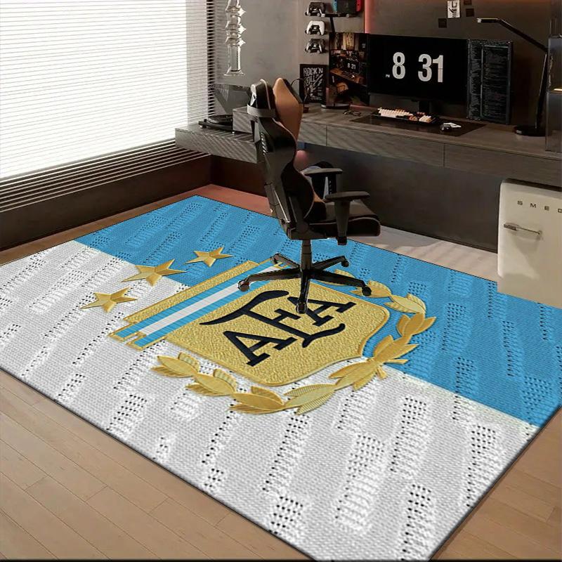Argentina Football club Printed Office Carpet Chair Cushion Entryway Rug, Rugs for Living Room, Bedroom Christmas gifts