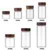 Acacia Wood Miscellaneous Grain With Lids Spice Jars Storage Pots Sealed Can Split Bottle