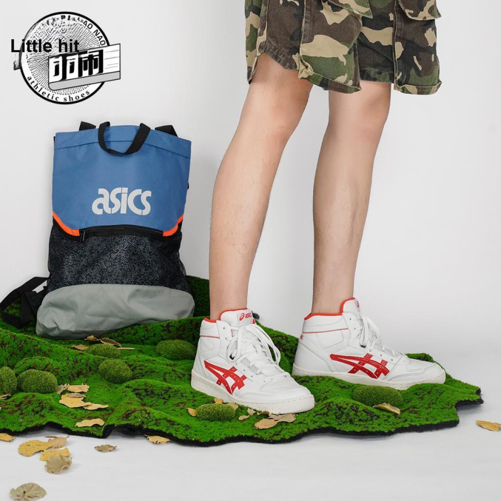 Asics All Court Alpha-L Mesh Versatile Trendy High-Top Retro Basketball Shoes Unisex Sneaker White Red 1203A170-100