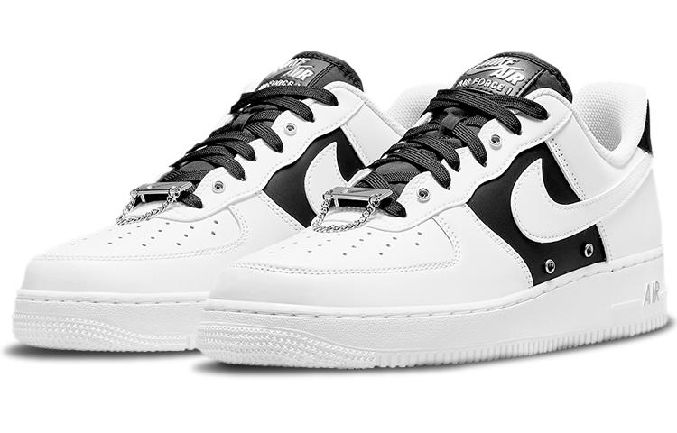 Nike Air Force 1 '07 Premium Leather Low-Top Sneakers for Men, White/Black DA8571-100
