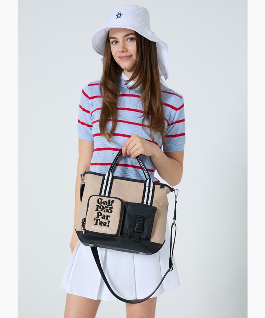 Munsingwear Women'S Double Pocket Tote Bag Beige Mr122Lbg12