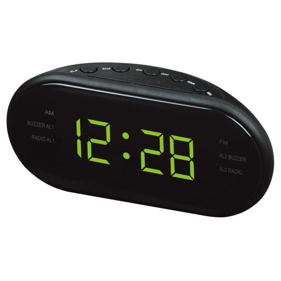 1 Set Electronic Alarm Clock Radio Snooze Function LED Digital Display Clock for Home Bedroom Office