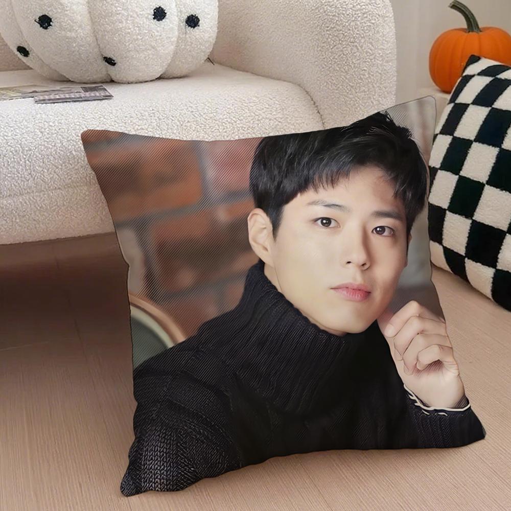 Charming Korean Handsome Actor PPark Bogum Cushion Cover Throw Pillow Cover Hidden Button Durable Polyester Chair Cushion