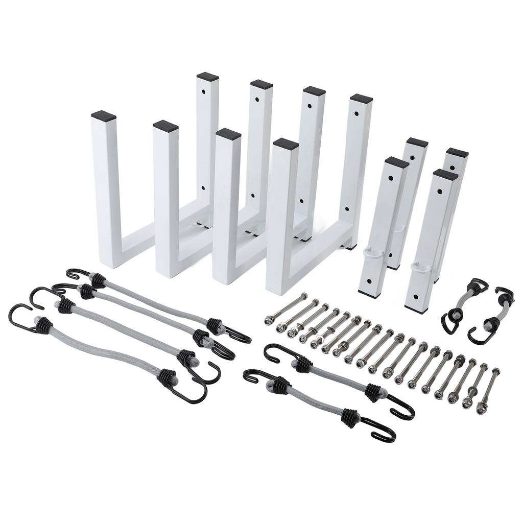 4 Set RV Side Mount Ladder Rack 200lbs Trailer Heavy Duty Ladder Rack for Open Enclosed Trailer Exterior Side Wall