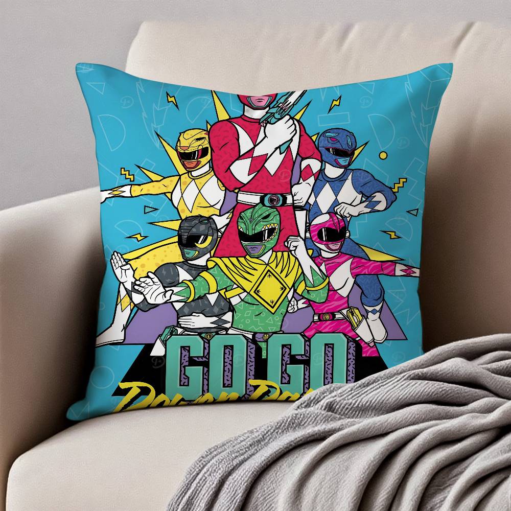 M-Могучие M-Морфины Пауэр Рейнджерс Наволочка Наволочка против пылевых клещей Невидимая молния Шелковистый короткий плюш Чехол для диванной подушки