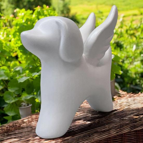 Dog Angel Figurine Memorial Puppy Statue with Wings Resin Dog Angel Sculpture for Loss of Dog Sympathy Gift Garden And Home Indoor Decor