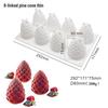 3D Силиконовые формы для муссовых тортов с фруктами: Груша, Яблоко, Ананас, Персик, Дуриан, Малина.