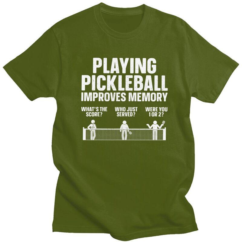 Men Paddle Sport Pickleball Lover T Shirt Summer Short Sleeve 100 Cotton Tshirt Leisure Novelty Design Graphic Tee Tops