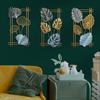Metal Leaf Wall Hanging Ornaments Ginkgo Leaf Iron Art Wall Decoration Nordic Frame Background Crafts Living Room Home Decor