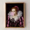 Funny Altered Art Portrait Poster Dark Academia Rococo Print Vintage Pastel Portrait Canvas Painting Bubblegum Baroque Art Print