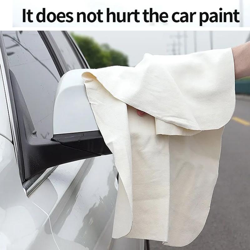 Ткань для чистки автомобиля Натуральная замшевая кожа Полотенце для автомойки Супервпитывающее полотенце Уход за мойкой автомобиля/мотоцикла Быстросохнущее полотенце для мойки