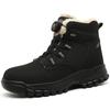 Safety Shoes for and Steel Toe and Available In and Gray Size [mxcgzl] High-top, Dial-type Winter, Waterproof, Fleece-lined, Leather, Lightweight,