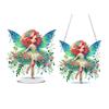 2pcs Butterfly Fairy 2D/Flat DIY Hanging Diamond Art Kits Single-Sided Drill Diamond Art Pendant Wall Decor for Home & Windows