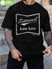 Футболка с графическим принтом Cartel Ink Tattooed Low Life - Черный Винтажный Дизайн
