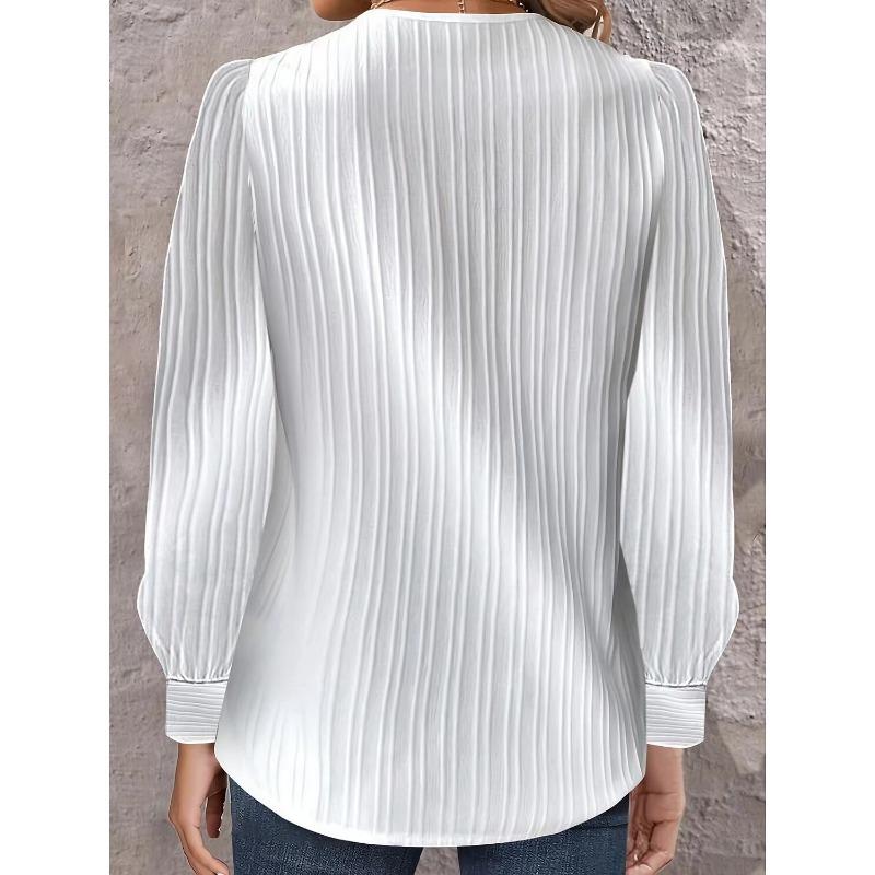 YYFS Женские модные повседневные однотонные пуловеры с длинными рукавами с принтом на весну и осень, блузки и рубашки с длинными рукавами