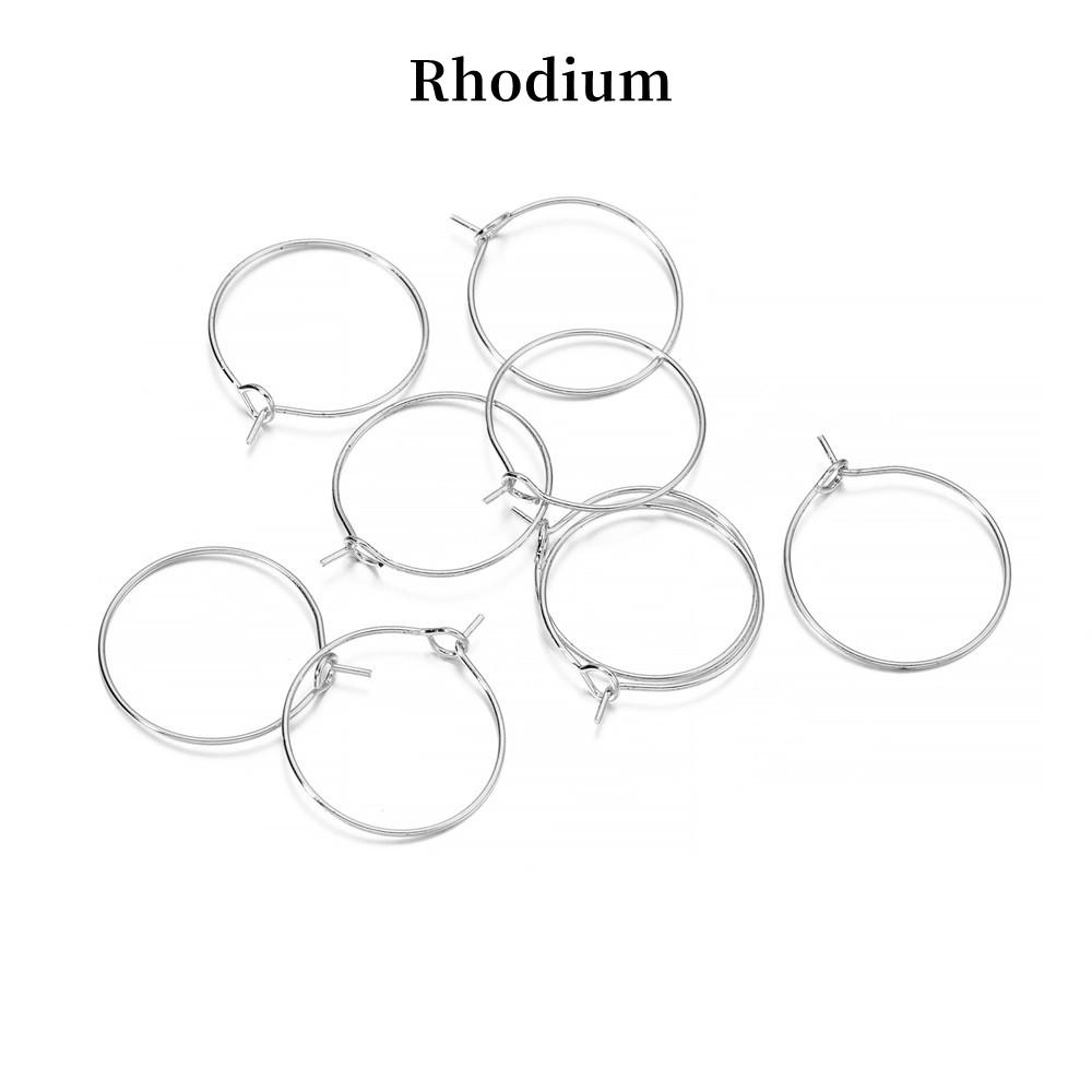 20-50pcs/lot 20 25 30 35 Mm Silver/Gold Hoops Earrings Big Circle Ear Wire Hoops Earrings Wires For DIY Jewelry Making Supplies