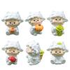 Mini Sheep Figurine Resin Miniature Animal Ornament Fall Harvesting Sheep Statue for Fairy Garden DIY Craft Micro Landscape
