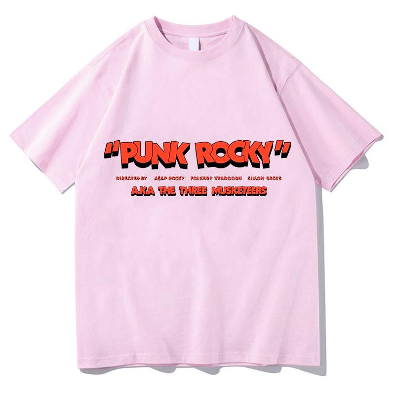 Футболка с принтом AAP Rocky Punk Rocky Модная Повседневная Футболка С Коротким Рукавом Хлопок Свободная Женская Футболка Винтажная Унисекс Футболка Стритвир