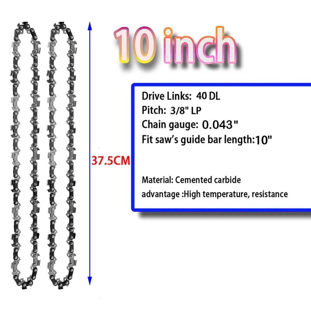 10-дюймовая цепь бензопилы 40 DL аксессуары для пилы сменная цепь бензопилы 3/8" LP 0.043" калибровочная цепь пилы для резки дерева