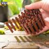 1pc Mini Fence, Garden And Bonsai Decoration Fairy Tale Garden Fence Wooden Decoration, DIY HandicraftProject Mini Picket Fence